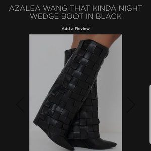 Black Wedge Boots (Brand New, Never worn still in box)